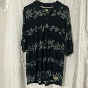 Tommy Bahama Vintage 90s Mens Original Polo Short Sleeve Shirt Floral Cruise